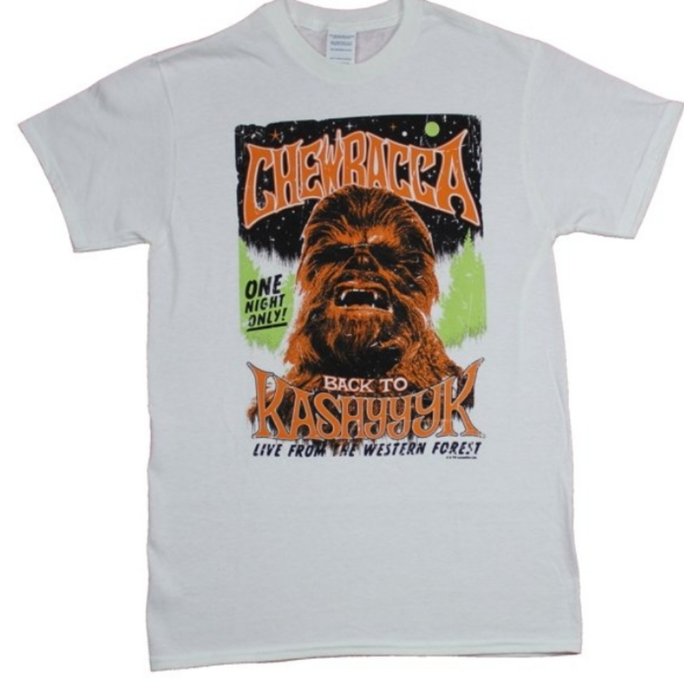 🔥🔥NWOT Chewbacca Star Wars Poster Men's Shirt
